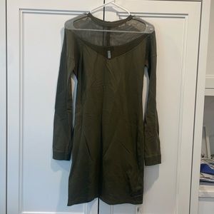 Diesel dark green 100% cotton dress